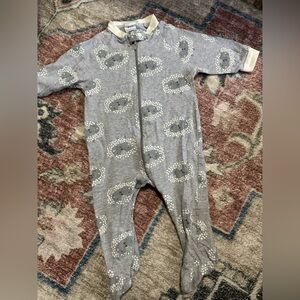 Gerber Organic Gray Pajama with Polka Dots